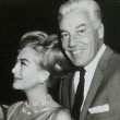 Publicity party for 'I Saw What You Did' with co-stars, director Castle, and friend Cesar Romero.