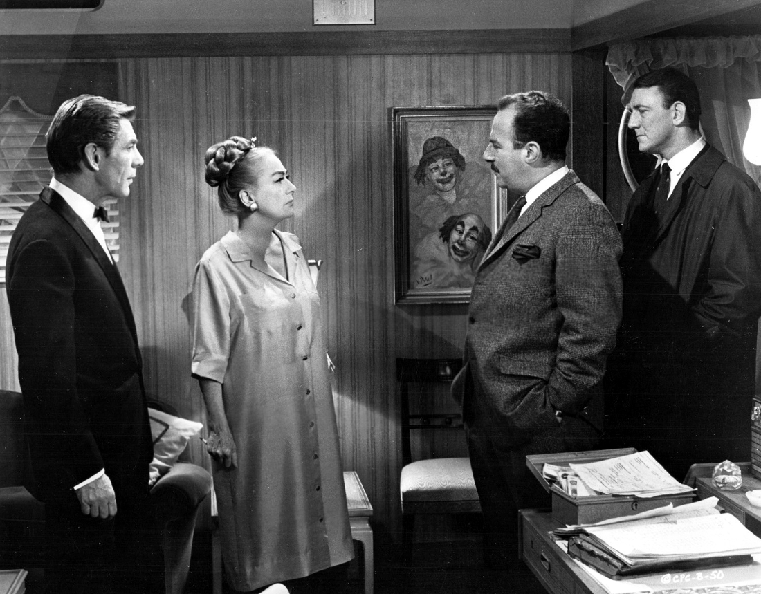 1968. 'Berserk.' With Michael Gough at left.