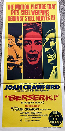 Joan Crawford in Berserk.  Joan crawford, Diana dors, Joan