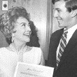 3/18/70. Receiving a 'Ten Outstanding Women of Business' award from the Anchor mutual funds group.
