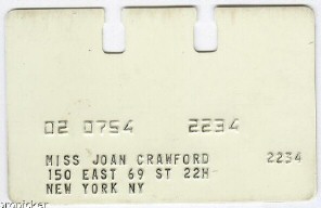 Joan's pharmacy card from the Clayton and Edwards Pharmacy in NYC.