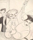 1963. A 'Caretakers' cartoon by Al Hirschfeld.