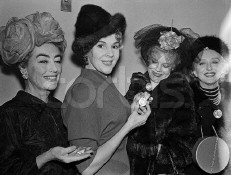 From left: Joan, socialite Eleanor Searle Whitney, actress Betsy Palmer, Celeste Holm