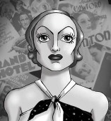 German artist Michael Richter's individual screen shots that make up his 'Joan Crawford: Drawing Icons' video.