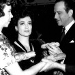 On the set with Mary Treen and Melvyn Douglas.